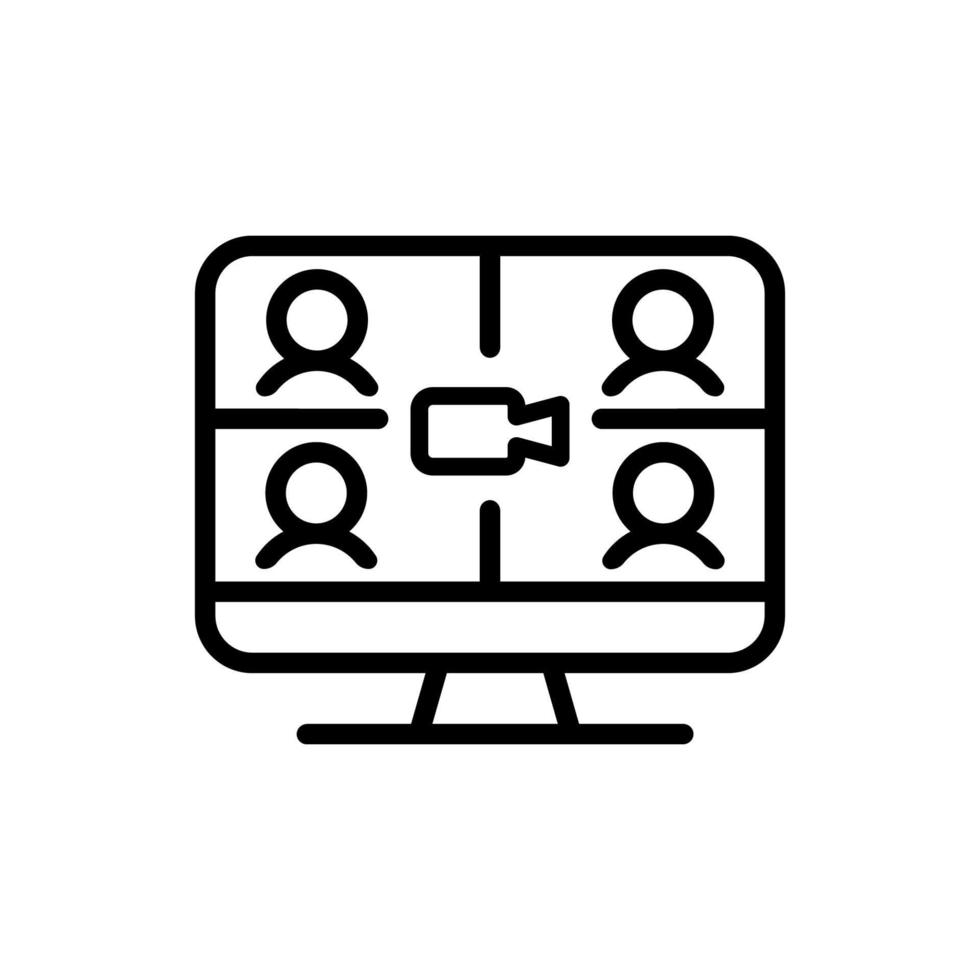 video conference icon vector